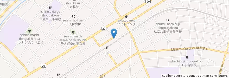 Mapa de ubicacion de 八王子警察署西八王子駅前交番 en Japan, Tokio, 八王子市.
