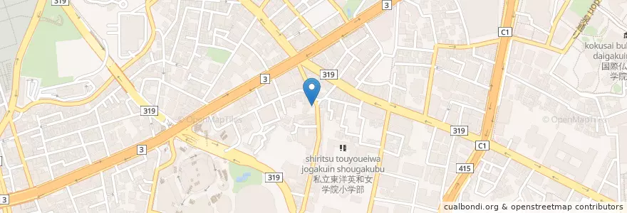 Mapa de ubicacion de 六本木駅前郵便局 en Japonya, 東京都, 港区.