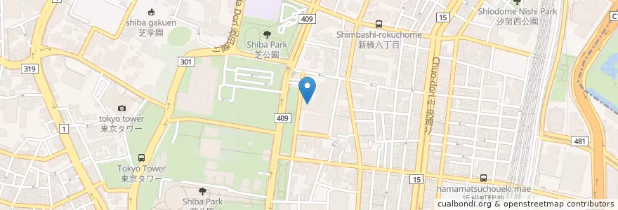 Mapa de ubicacion de 慶應義塾大学(経済学部) en Japão, Tóquio, 港区.