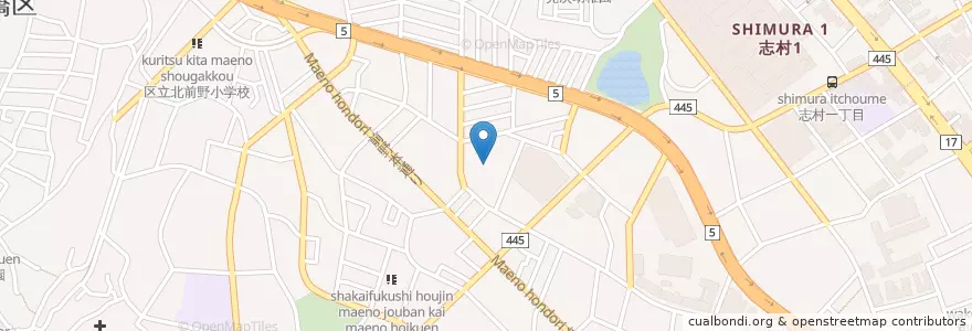 Mapa de ubicacion de 前野幼稚園 en Jepun, 東京都, 板橋区.
