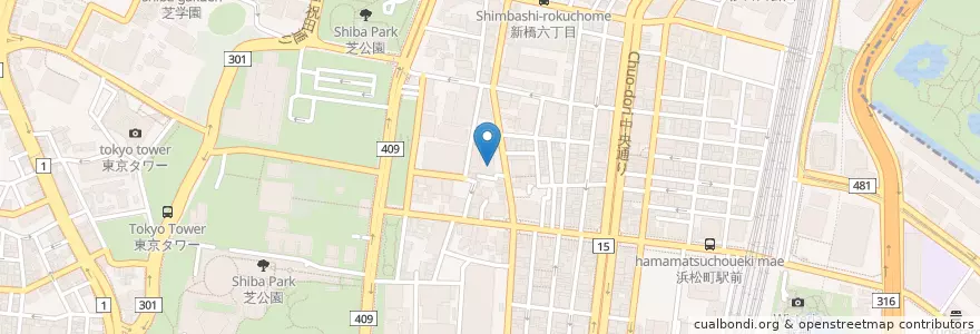 Mapa de ubicacion de 勤労者退職金共済機構 en Japon, Tokyo, 港区.