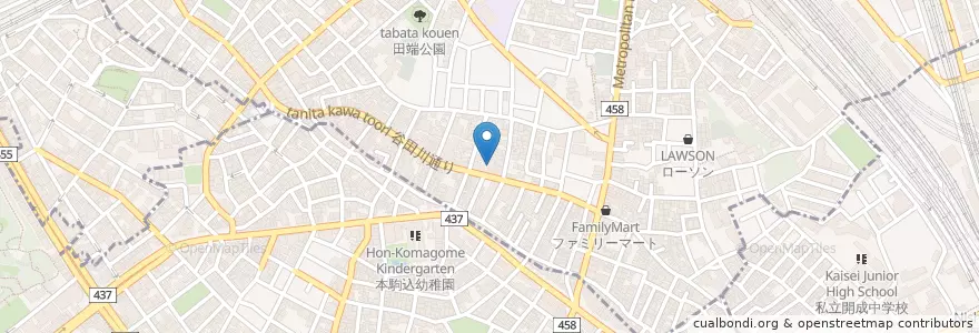 Mapa de ubicacion de Tabata Library en Japan, Tokyo.