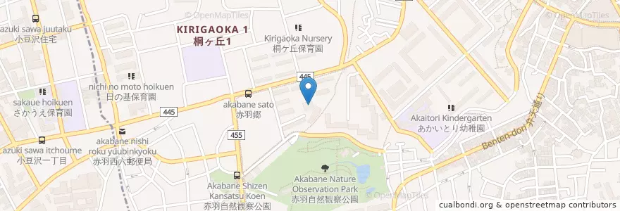 Mapa de ubicacion de 北区立赤羽西図書館 en Япония, Токио, Кита.