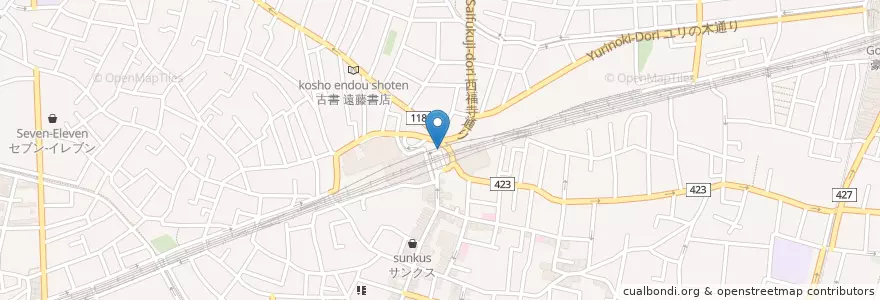 Mapa de ubicacion de 北沢警察署経堂駅前交番 en Japón, Tokio, Setagaya.