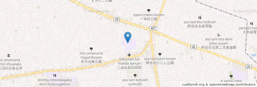 Mapa de ubicacion de 杉並区立 杉並第九小学校 en Giappone, Tokyo, 杉並区.