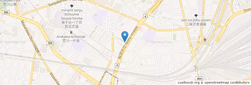 Mapa de ubicacion de 南千住警察署 南千住一丁目交番 en Jepun, 東京都.