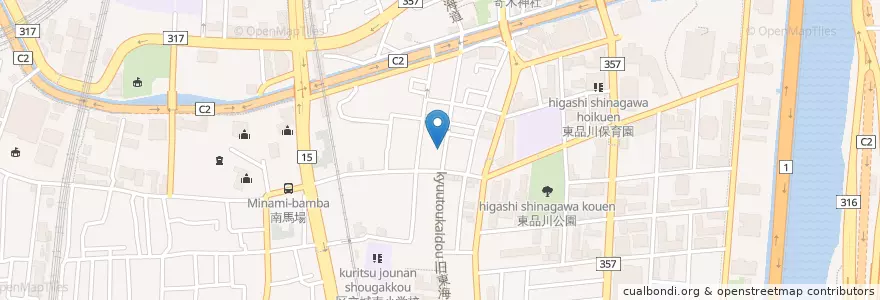 Mapa de ubicacion de 南品川一郵便局 en Japonya, 東京都, 品川区.