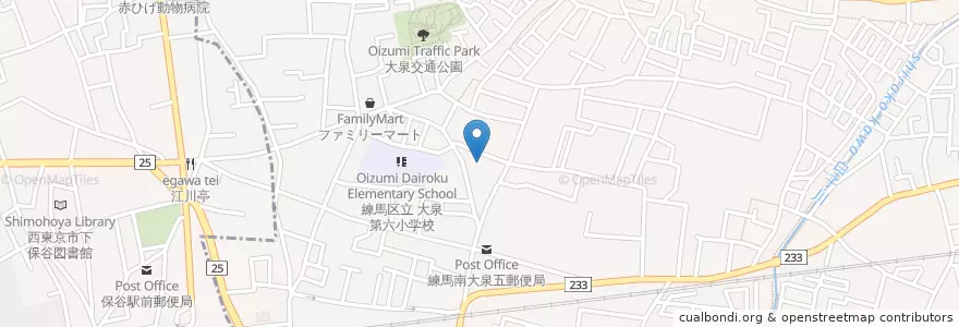 Mapa de ubicacion de 南大泉保育園 en Japón, Tokio, Nerima.
