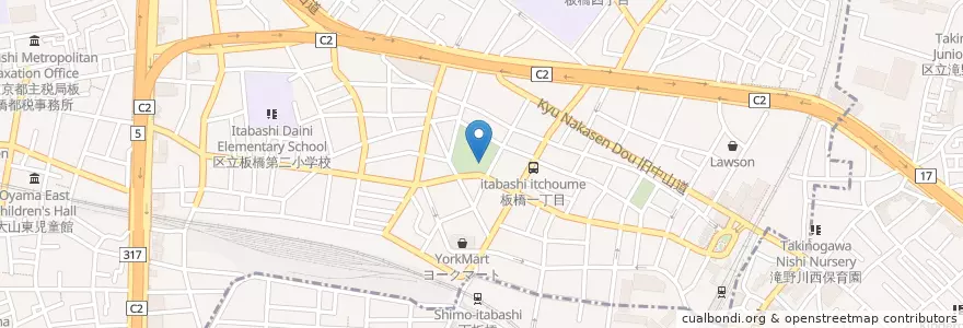Mapa de ubicacion de 南板橋児童館 en ژاپن, 東京都, 板橋区.