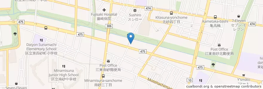 Mapa de ubicacion de 南砂第一保育園 en Japon, Tokyo, 江東区.