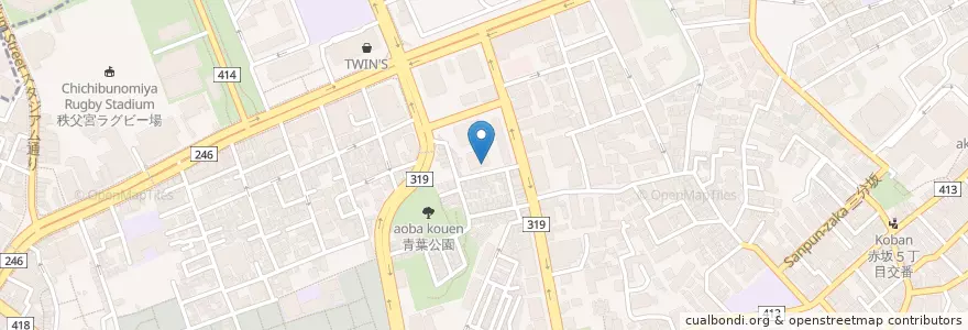 Mapa de ubicacion de 南青山保育園 en Giappone, Tokyo, Minato.