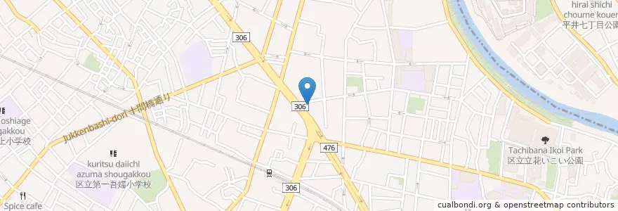 Mapa de ubicacion de 厚生病院 en Jepun, 東京都, 墨田区.