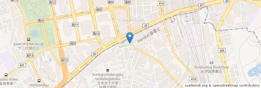 Mapa de ubicacion de 原宿警察署代々木二丁目交番 en Japan, Tokyo, Shinjuku, Shibuya.