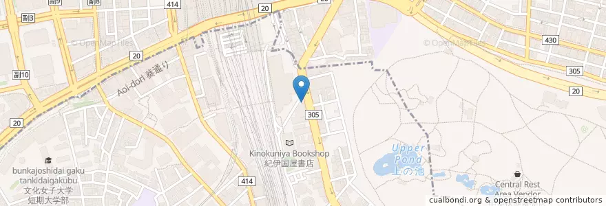 Mapa de ubicacion de 原宿警察署御苑裏交番 en ژاپن, 東京都, 新宿区.