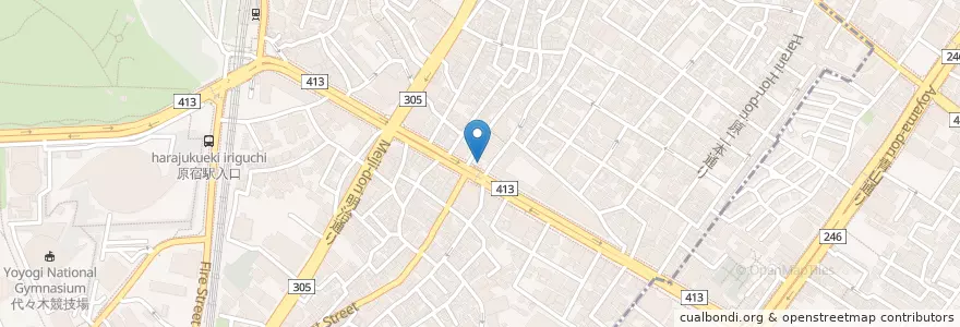 Mapa de ubicacion de 原宿警察署神宮前交番 en 일본, 도쿄도, 시부야구.