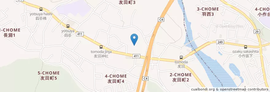 Mapa de ubicacion de 友田保育園 en Japão, Tóquio, 青梅市.