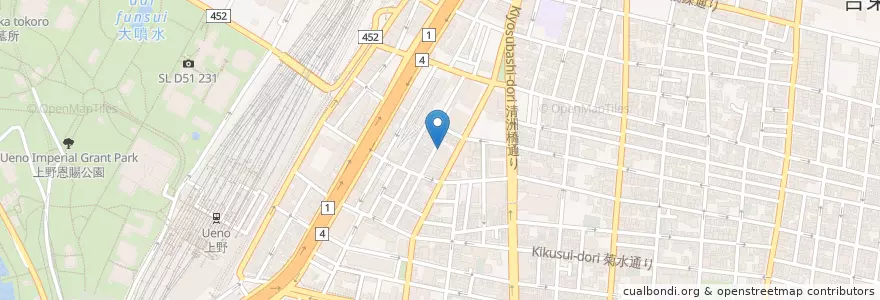 Mapa de ubicacion de 台東保健所 en Япония, Токио, Тайто.