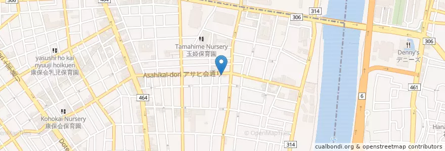 Mapa de ubicacion de 台東清川郵便局 en Japão, Tóquio, 台東区.