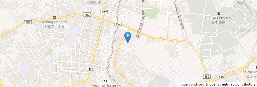 Mapa de ubicacion de 台桜幼稚園 en Jepun, 東京都, 文京区, 台東区.