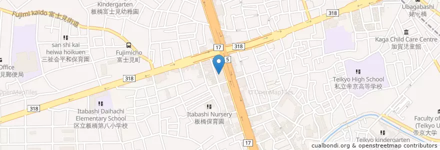 Mapa de ubicacion de 同潤会富士見病院 en 日本, 东京都/東京都, 板橋区.