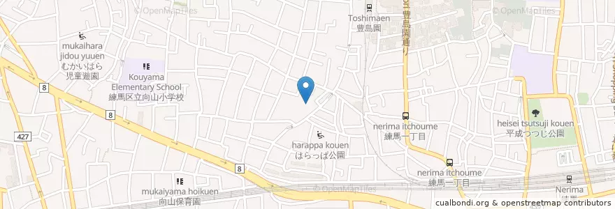 Mapa de ubicacion de 向南幼稚園 en ژاپن, 東京都, 練馬区.
