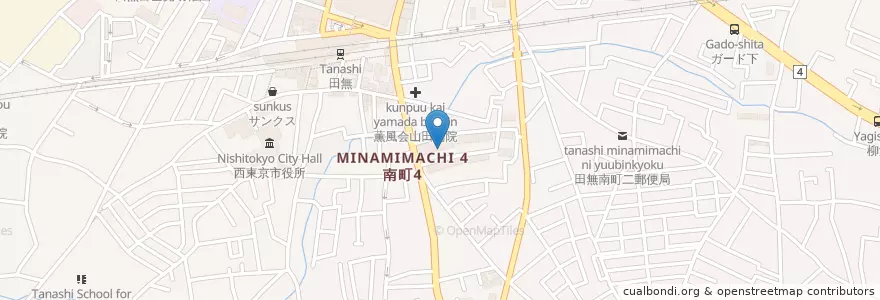 Mapa de ubicacion de 向台保育園 en 日本, 東京都, 西東京市.