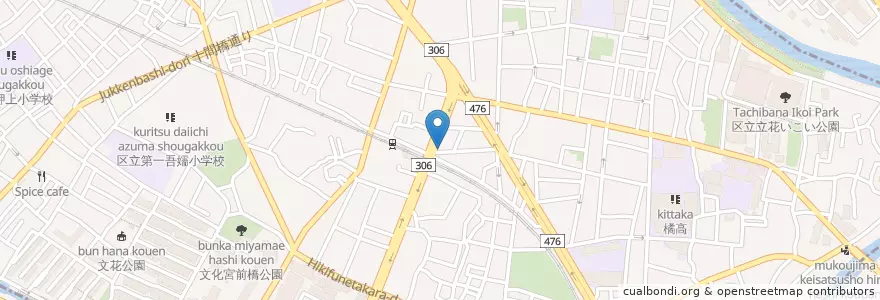 Mapa de ubicacion de 向島警察署小村井交番 en Japan, Tokio, 墨田区.
