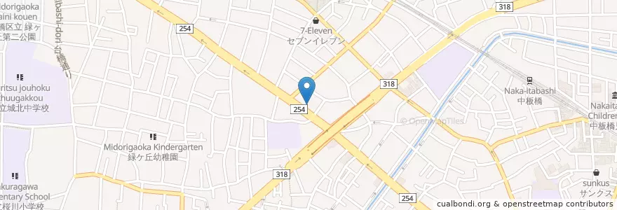 Mapa de ubicacion de 金子病院 en Giappone, Tokyo, 板橋区.
