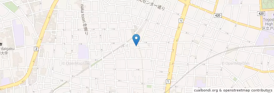 Mapa de ubicacion de 品川中延三郵便局 en Jepun, 東京都, 品川区.