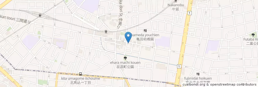 Mapa de ubicacion de 品川中延五郵便局 en 日本, 東京都.