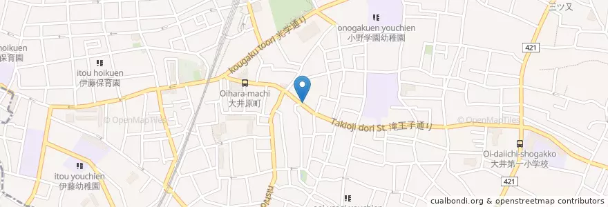 Mapa de ubicacion de 品川二葉郵便局 en 일본, 도쿄도, 品川区.