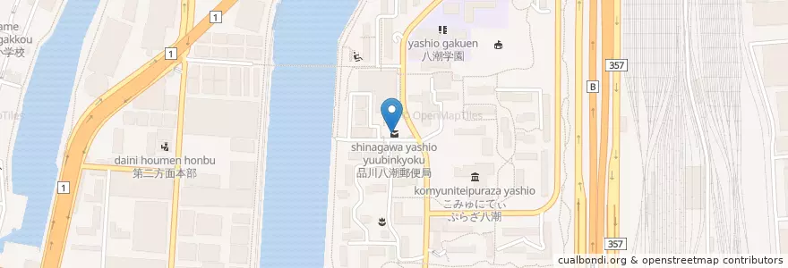 Mapa de ubicacion de 品川八潮郵便局 en Japonya, 東京都, 品川区.