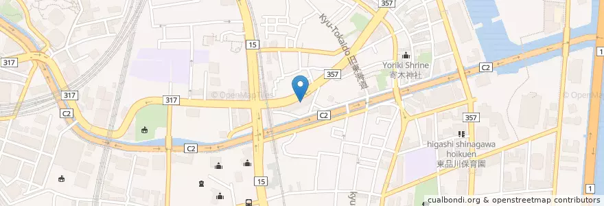 Mapa de ubicacion de 品川区立品川図書館 en 日本, 東京都, 品川区.