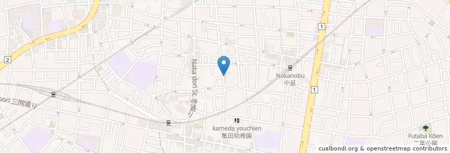 Mapa de ubicacion de 品川区立源氏前図書館 en 日本, 東京都, 品川区.