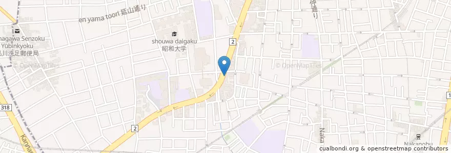 Mapa de ubicacion de 品川旗の台郵便局 en Japan, Tokyo, Shinagawa.