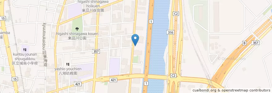 Mapa de ubicacion de 品川消防署東品川出張所 en Jepun, 東京都, 品川区.