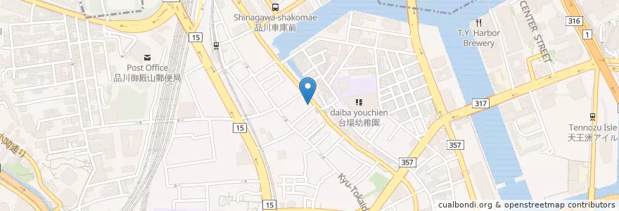 Mapa de ubicacion de 品川警察署台場交番 en Japon, Tokyo, 品川区.
