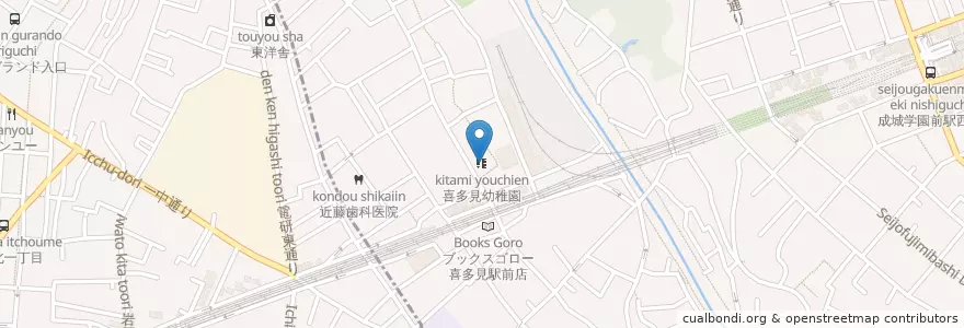 Mapa de ubicacion de 喜多見幼稚園 en Japon, Tokyo.