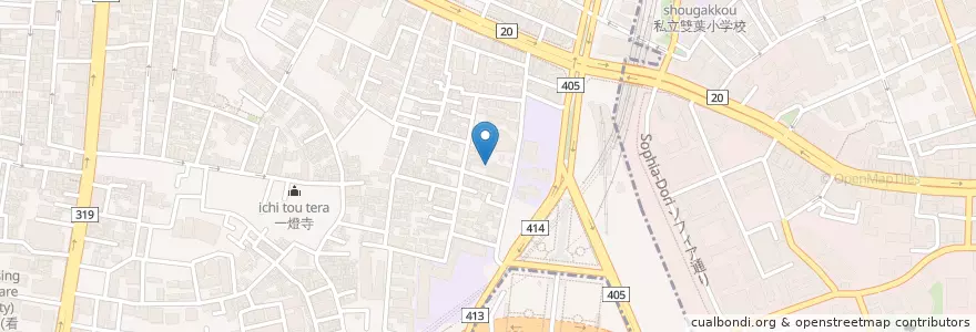 Mapa de ubicacion de 四谷新生幼稚園 en Japão, Tóquio, 新宿区.