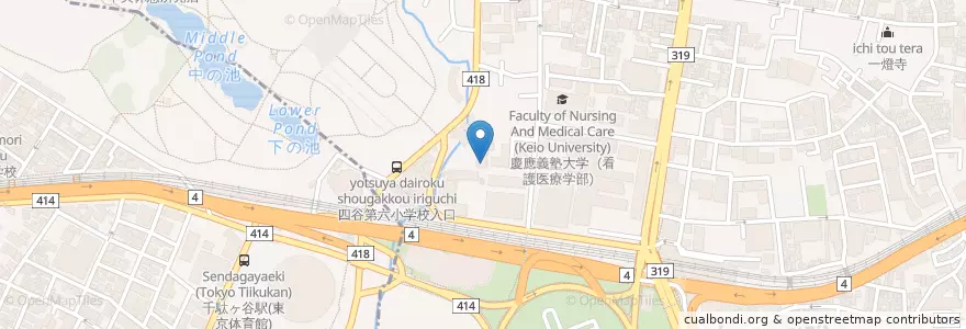 Mapa de ubicacion de 四谷第六幼稚園 en Japão, Tóquio.