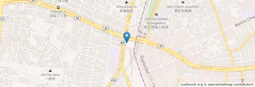 Mapa de ubicacion de 四谷警察署四谷見附交番 en ژاپن, 東京都, 新宿区.