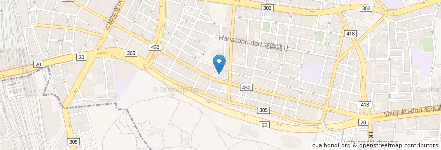 Mapa de ubicacion de 四谷警察署新宿交番 en Japonya, 東京都, 新宿区.