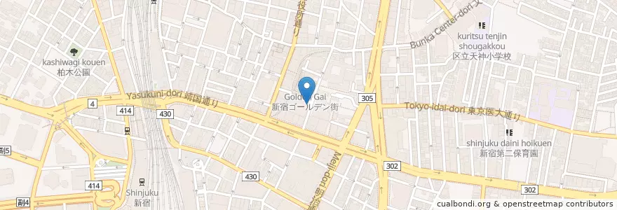 Mapa de ubicacion de 四谷警察署花園交番 en اليابان, 東京都, 新宿区.