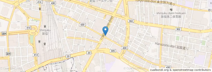 Mapa de ubicacion de 四谷警察署追分交番 en ژاپن, 東京都, 新宿区.