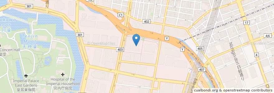 Mapa de ubicacion de 国民生活金融公庫大手町支店 en Japonya, 東京都, 千代田区.