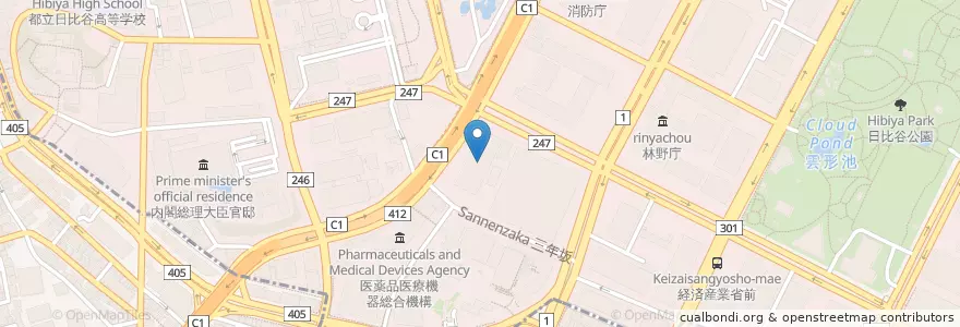 Mapa de ubicacion de 国税不服審判所 en ژاپن, 東京都.