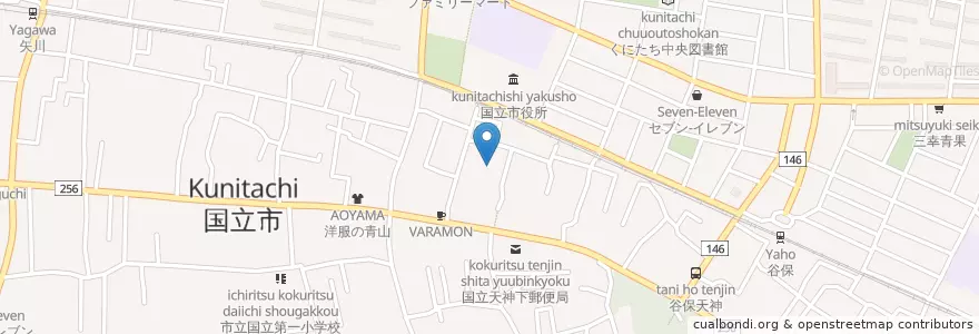 Mapa de ubicacion de 国立冨士見台幼稚園 en Japan, 東京都, 国立市.