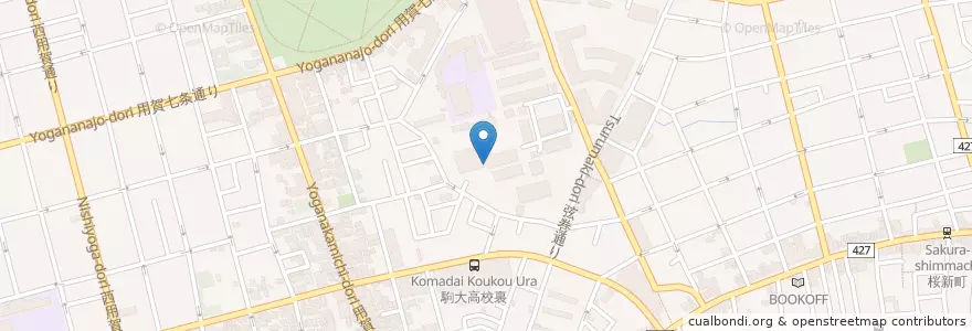 Mapa de ubicacion de 国立医薬品食品衛生研究所 en ژاپن, 東京都, 世田谷区.