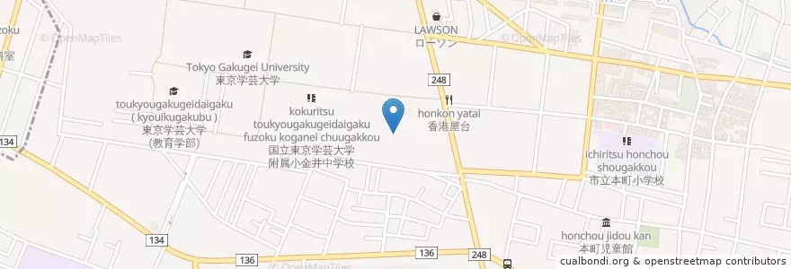 Mapa de ubicacion de 国立東京学芸大学附属小金井小学校 en Jepun, 東京都, 小金井市.