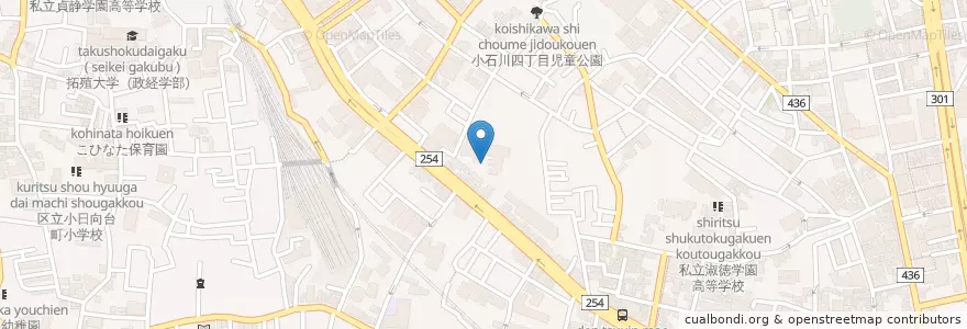 Mapa de ubicacion de 国立東京学芸大学附属竹早中学校 en ژاپن, 東京都, 文京区.